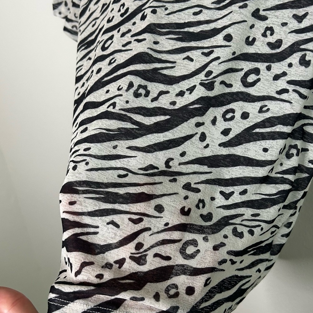 Top Shop lightweight see through shirt zebra print pattern - Picture 2 of 5